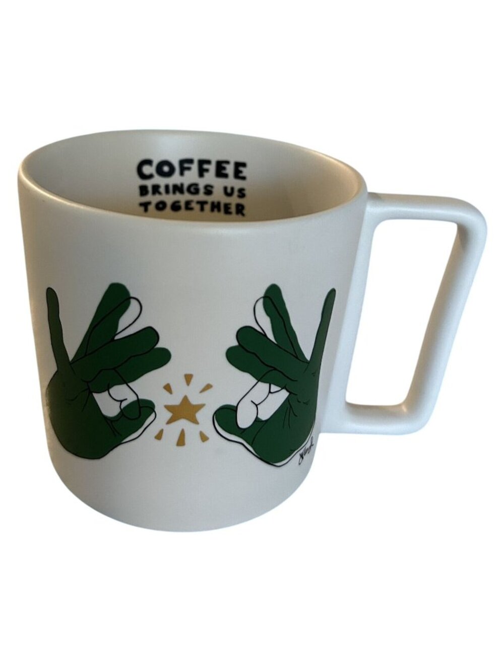 Starbucks 12 Oz. ASL Collectible Ceramic Mug By Jena Floyd Limited Edition 2018